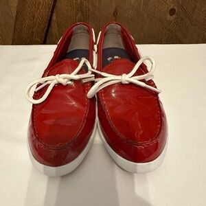 Cole Haan patent leather Womans dockside shoes